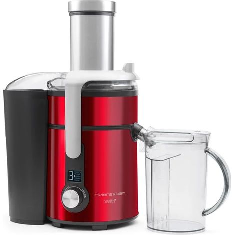 Centrifugeuse 1.2L 1300W rouge rubis – 5 vitesses – Écran LCD – Filtre en titane – Moteur puissant 13500 tr/min – Riviera & Bar