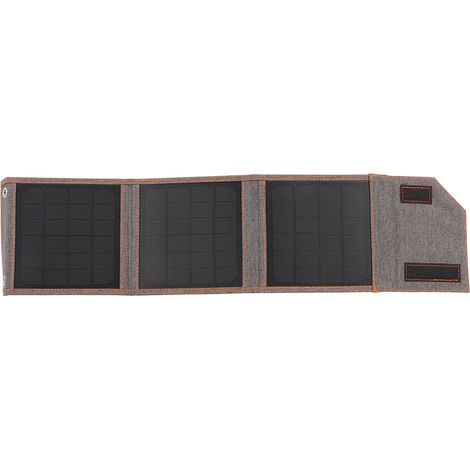 Chargeur solaire monocristallin 10 W 5 V pour extérieur, pliable, idéal pour le camping, la randonnée et les voyages. (1/5)