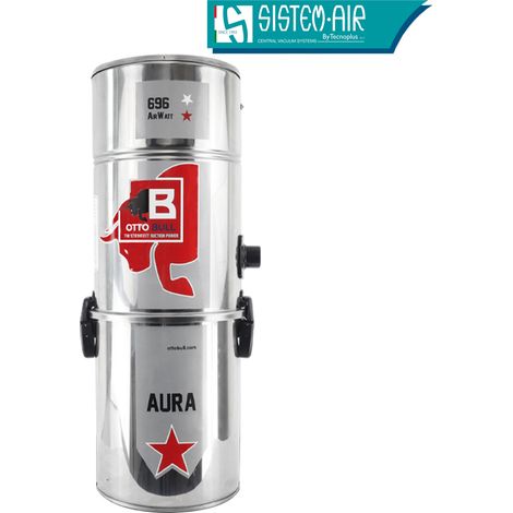 Aspiration centralisée avec sac OTTO BULL AURA 400 INOX (jusqu’à 400 m²), Garantie 2 ans, Sistem Air VAC69AUB (1/5)