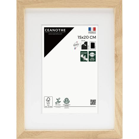 Cadre photo 15x20 cm chêne Alba avec passe-partout 10x15 cm (1/5)