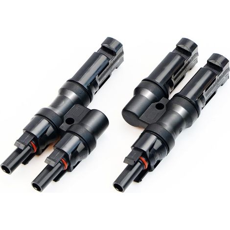 MC4 Photovoltaic Connectors Connecteurs de Branchement Connecteurs Connecteur Y en Paire MMF + FFM pour Connexion Parallèle entre Panneaux Solaires (1/5)