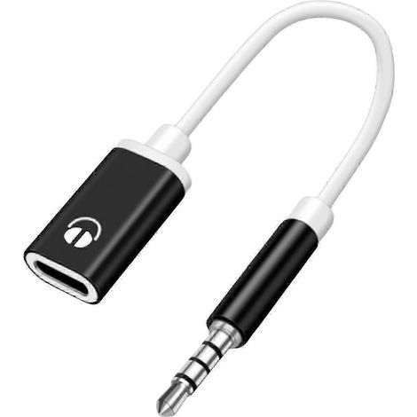 3,5-mm-auf-USB-C-Kopfhöreradapter für 15/16-Zoll-Android-Handys und alle Kopfhörer (schwarz) (1/5)