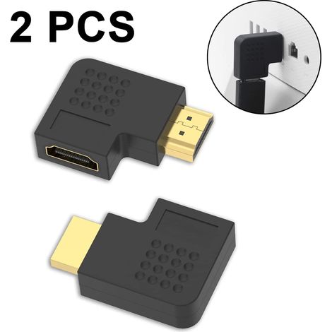 Adaptateur HDMI 4K coudé à 90° (mâle vers femelle) - Tête de conversion coudée 60 Hz (1/5)