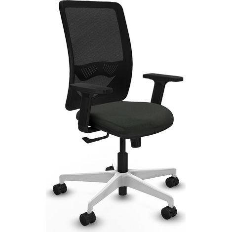 Chaise de bureau piqueras y crespo Zulema noir base blanche (1/2)