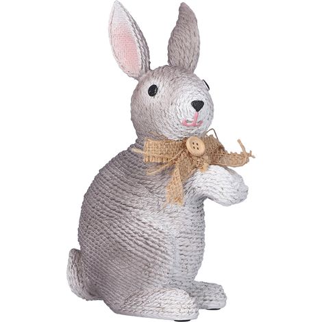 Sculpture de Lapin en Résine Simulée, Décoration Écologique et Durable pour Salon ou Chambre