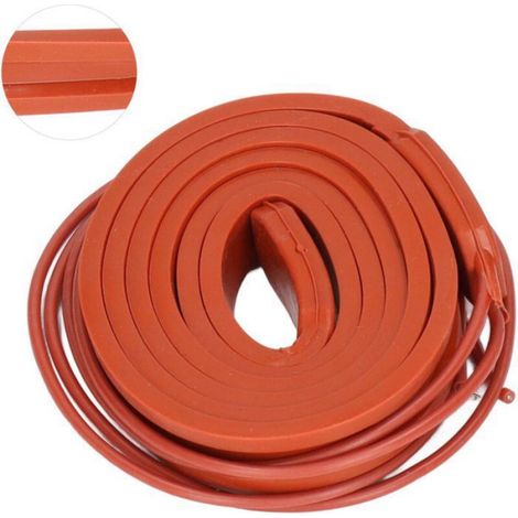 Silicone chauffage bande chauffante chauffante chauffeur chauffant imperméable 15x1000 mm 75W 220V AC (1/4)