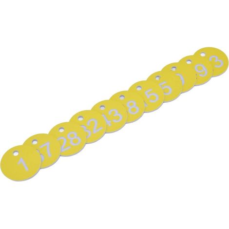 Etiquetas numeradas para colmenas, 50 etiquetas redondas de plástico ABS con orificios de 4 mm, discos grabados de 3,5 cm para apicultura y manejo de ganado (1-50). (1/5)