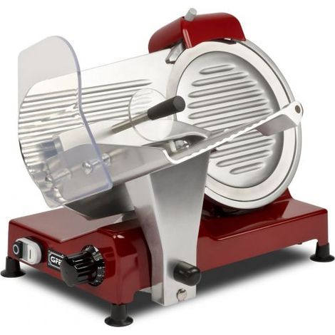 G3 ferrari g20157 affettatrice professionale emilia 250, 240 w, lama inox 25 cm, affilatoio integrato, interruttore a 2 pulsanti, spessore taglio 0-12 mm, piedini antiscivolo, rosso
