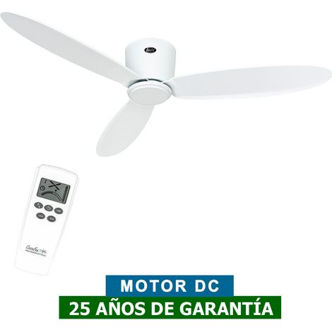 Casafan – Ventilateur de plafond 313283 132 cm blanc – Télécommande – 6 vitesses – Moteur DC ultra-silencieux – Économie d'énergie 23W à 31W
