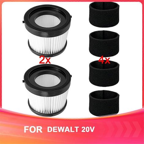 Filtre HEPA de rechange DCV5011H compatible avec l'aspirateur sans fil 20 V DCV501HB avec filtres à manchon en mousse (1/5)