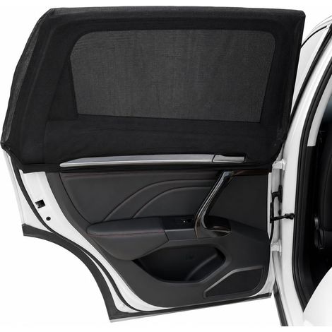 Pare Soleil Voiture Bébé 2 Pièces, Chaussette Voiture pour Vitres Arrière Latérales, Protection UV Anti Moustiquaire, Filet Respirant pour Enfants et Animaux, Taille Universelle (1/5)