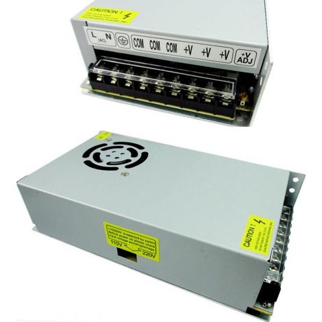 ALIMENTATORE STABILIZZATO 15 A VENTILATO SWITCHING 24V 15A 24 V 220V TRIMMER (1/4)