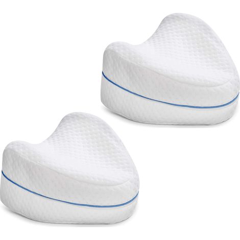 Coppia Cuscino Gambe Memory Foam Supporto Schiena Ginocchio Fodera (1/5)