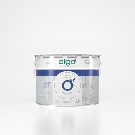 Peinture écologique Algo - Mat - Grand Blanc - 10L (1/4)
