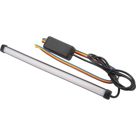 Feu de stop et clignotant LED 12V 20cm/7.9in, barre lumineuse dynamique ambre et rouge, pour auto, moto et véhicule électrique, signal de freinage et de virage (1/5)