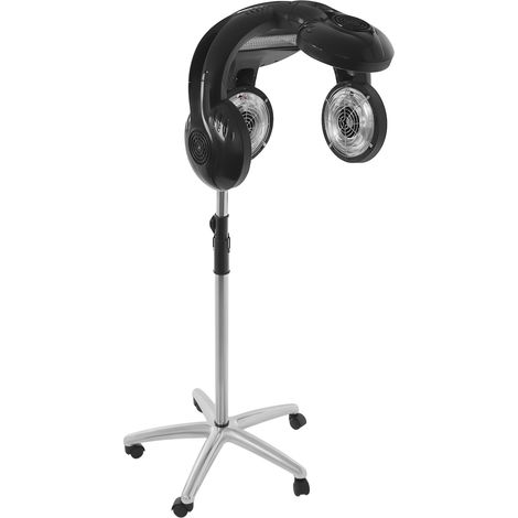 Cagoule de séchage de salon de coiffeur 1400 W - 125 à 161 cm - Hauteur réglable de 125 à 161 cm - Support de sol - Température réglable de 30 à 70 °C - Minuterie 60 min (1/5)