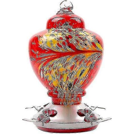 Mangeoire pour oiseaux de compagnie, mangeoire pour colibris, fontaine à eau de jardin, mangeoire suspendue en verre soufflé à la bouche, bol à manger (1/5)