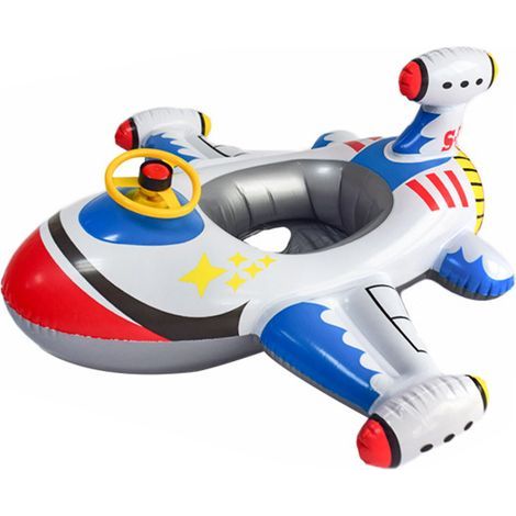 Aufblasbarer Babyschwimmer – Flugzeugförmiger Schwimmsitz – Für Schwimmbad oder Gewässer – 1 Stück (1/5)