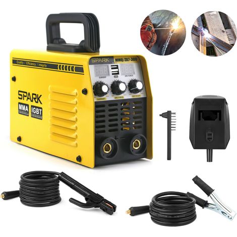 Poste à Souder Inverter, Machine à souder, MMA-250, Électrodes 1,6‑3,2mm, 220V, Afficher, Petite machine souder portable, Jaune (1/5)