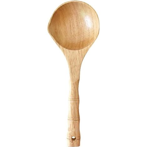 louche de sauna en bois, cuillère en bois, louche artisanale, cuillère de service, louche de cuisine en bois, égouttoir (1/5)