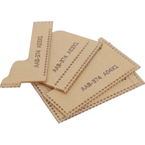 4 gabarits acryliques pour pochettes, sacs et portefeuilles à motif ours polaire en cuir, outils de loisirs créatifs (1/5)