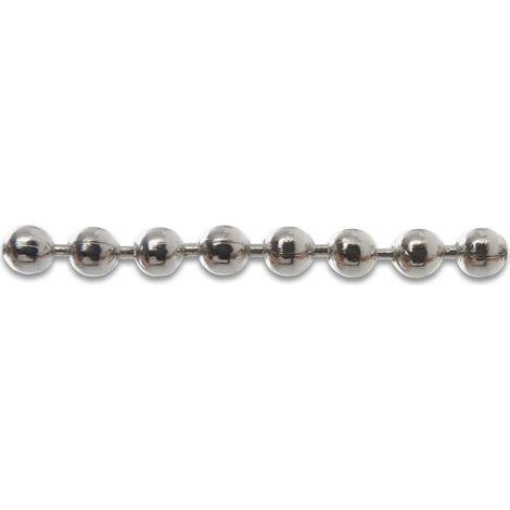 CATENA A PERLINE OTTONE NICHELATO D 4,0 MM- 25,0 ml