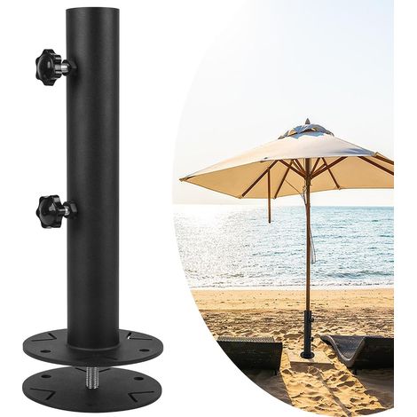 Tube de support de parapluie universel en granit, base de tube de parasol en pierre pour l'extérieur, base de parasol robuste, ensemble de tubes de support de parapluie, support de tube de (1/5)