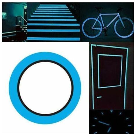 QORVA
-Lot de 1 -Bande phosphorescente autocollants autolumineux - Bande phosphorescente complète escalier autocollants fluorescents absorbants stockage lumière scène bandes phosphorescentes -Bleu Cie