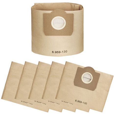 5 Pièces Sacs pour Aspirateur 6.959-130.0 Sachet Filtre pour Kärcher WD3, MV3, (1/4)