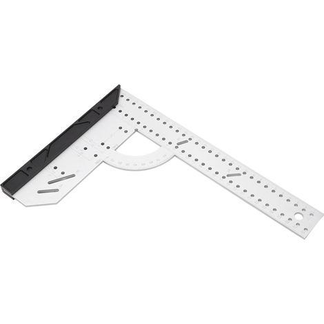 Équerre de positionnement 300 mm en alliage d'aluminium, règle graduée transparente pour menuisier, outil de travail du bois (1/5)