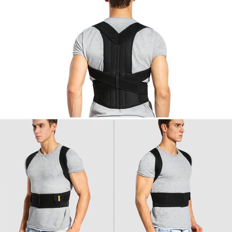 Ceinture de soutien lombaire avec bretelles et panneau en fibre de maille respirante, taille XXL (1/5)