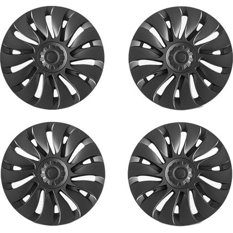 Copricerchio, 19 pollici, in plastica ABS resistente, stile Storm Black, Tesla, 2020-2024 (1/2)