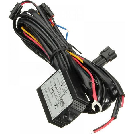 Interrupteur de relais réglable pour feux de jour de voiture, 12V, installation facile, matériau durable (1/3)