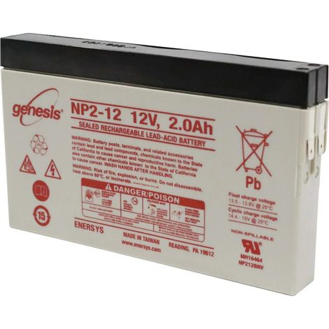 BATTERIE AGM VRLA PLOMB ETANCHE 12V - 1,2 Ah GENESIS