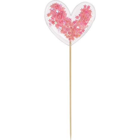 Cuore con coriandoli su una punta