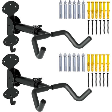Support Vélo Mural Porte-Vélo 30kg Extensible 15cm Support Garage Stockage Horizontal Garage Maison (1/5)