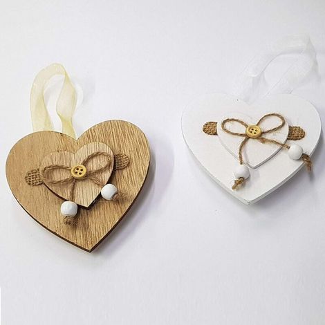 2 Pièces Aimant En Bois Coeur Rideau Aimant Design Ornement De Rideau
