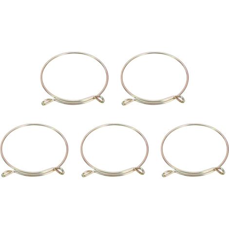Fuel Line Hose Clips, 5Pcs 90mm ID 96mm Max. ID 304 Stainless Steel Water Pipe Air Tubing Spring Hose Clamps for Motorcycle Scooter ATV, Zinc Plated (1/5)