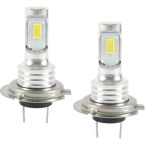 Ampoules H7 LED 4000 lm, 35 W, de remplacement pour lampes halogène et xénon, lumières super lumineuses, ampoules pour voiture (6000 K)