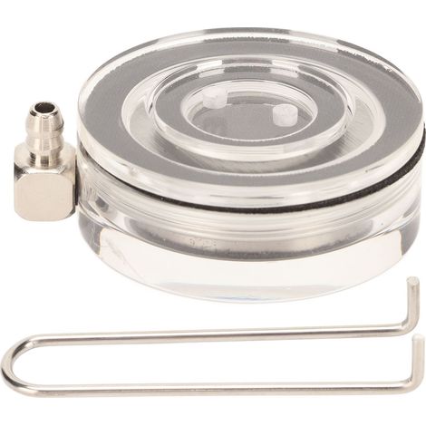 Disque à air transparent pour aquarium, diffuseur de bulles silencieux en acrylique pour aquarium d'eau douce et d'eau de mer, 8 cm / 3,1 pouces (1/5)