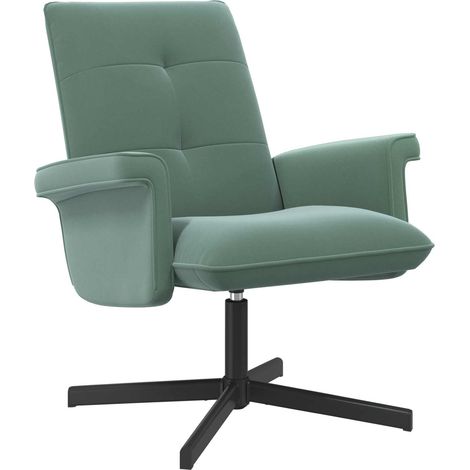 Sedia girevole Verde Mare Velluto vidaXL (1/5)