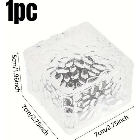 Lampes Solaires d’Allée Effet Cube Roche de Glace – LED avec Capteur de Lumière pour Jardin et Décorations Festives (1/5)