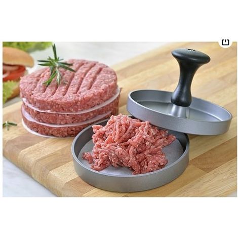 Pressa per hamburger per polpette perfette, facile da usare, 1 pezzo, plastica nera (1/5)