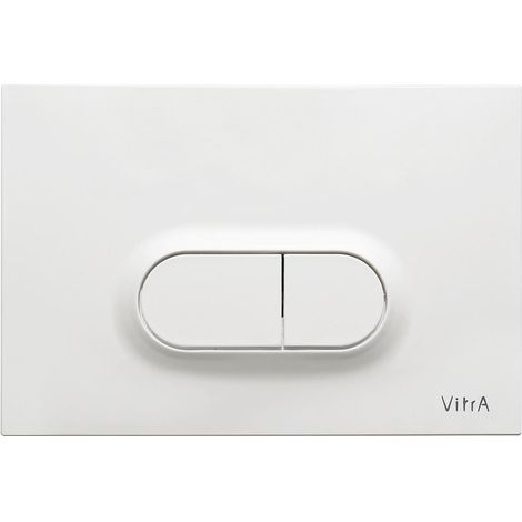 Vitra Loop O plaque de déclenchement double touche, blanc brillant (740-0500)