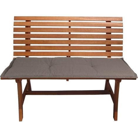Universal Bankauflage 120 cm - taupe - Gartenbank Sitzpolster waschbar - Garten Sitzbank Kissen Hollywoodschaukel Auflage Fensterbank Auflage Stuhlkissen