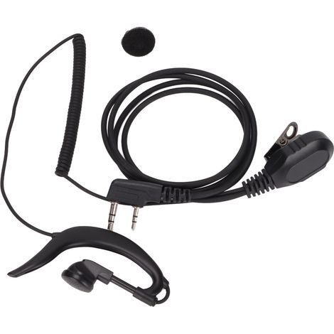 Oreillette Radio Bi-directionnelle à Fil Unique avec Crochet d'Oreille pour Police, Militaire, Hôtel, Agent de Sécurité (1/5)