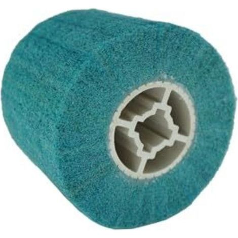 Brosse abrasive pour rouleau, brosse en nylon, manchons abrasifs pour rouleaux abrasifs et machines de finition satinée, grain 320, rouleau de finition satinée pour le polissage des surfaces en bois e (1/5)