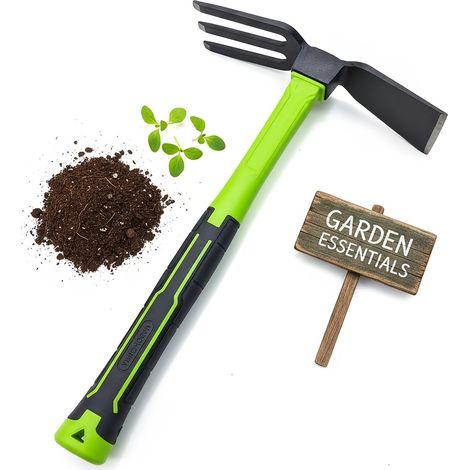 Houe de jardin multifonctionnelle en acier forgé à haute teneur en carbone – idéale pour creuser la terre et planter des fleurs (1/4)