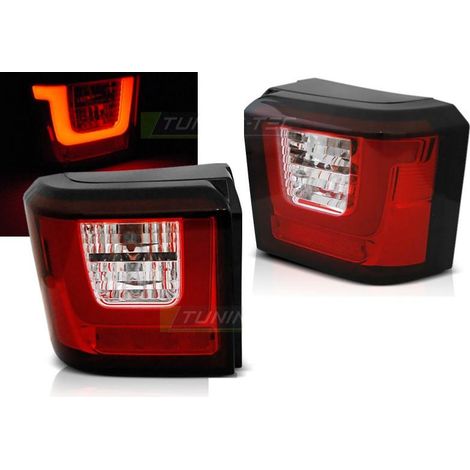Paire de Feux arrieres Volkswagen T4 de 90-03 LED BAR Rouge Blanc-30617098 (1/3)