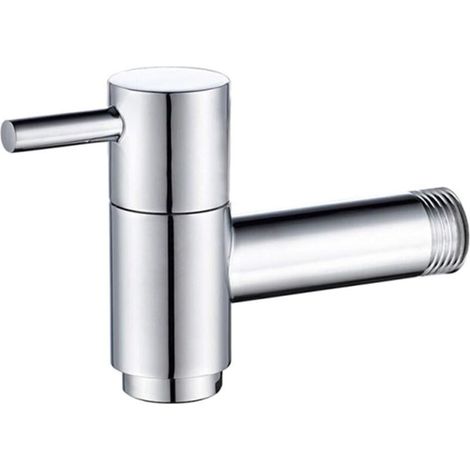 An der Wand montierter Kaltwasserhahn Badezimmer Gartenhahn Mop Pool Waschmaschine Wasserhahn, Chrom